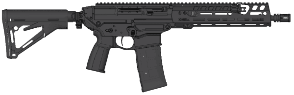 Selbstladebüchse SIG SAUER SG563 LB 12" 5.56 NATO - Schwarz / FDE / Grün, Bild 2
